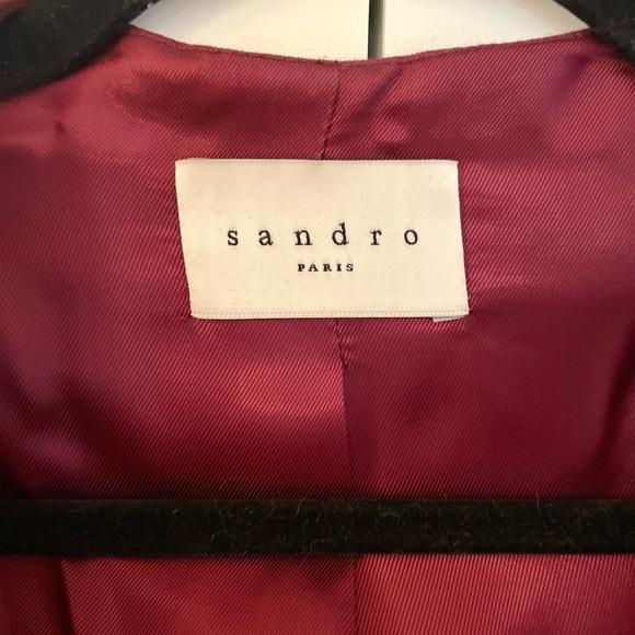 Sandro Blazer in Burgundy with Gold Hardware - Picture 6 of 6